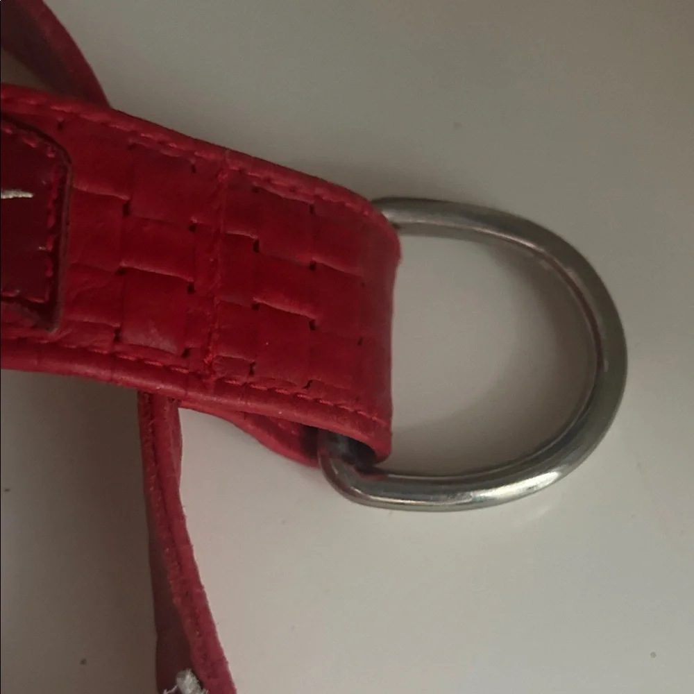 Stylish Red Woven Belt